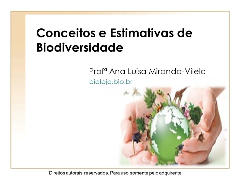 Conceitos e estimativas de biodiversidade slide 0