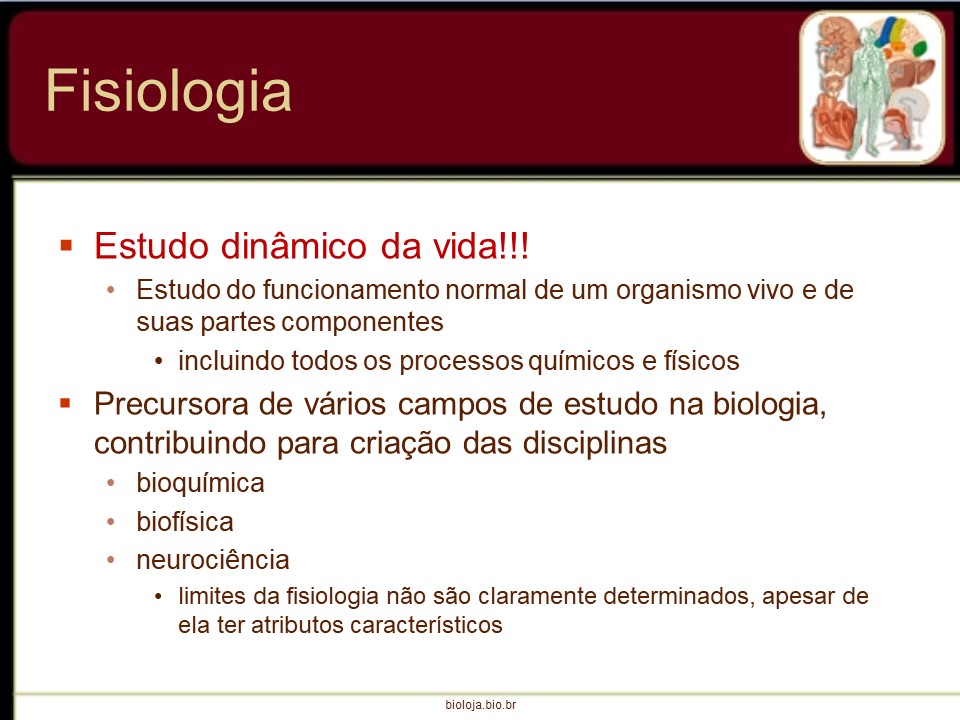 Introdução à fisiologia humana slide 3