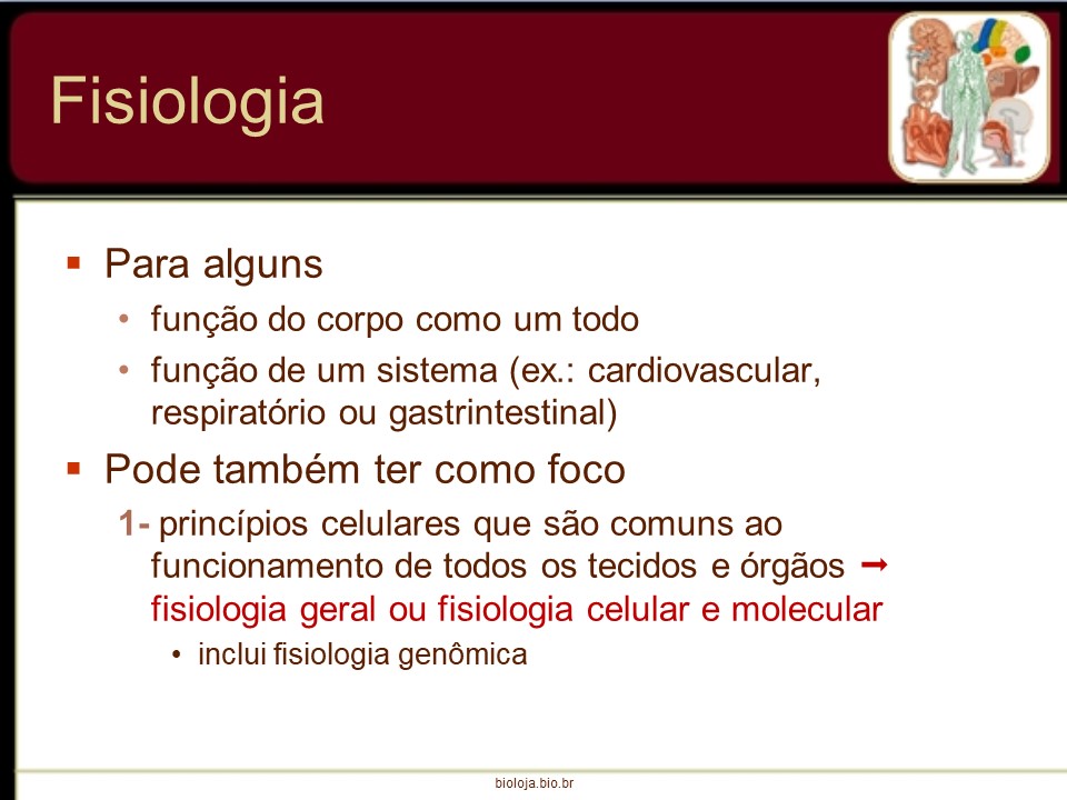 Introdução à fisiologia humana slide 4