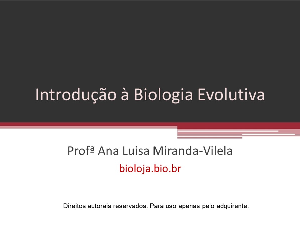Introdução à Biologia Evolutiva slide 0