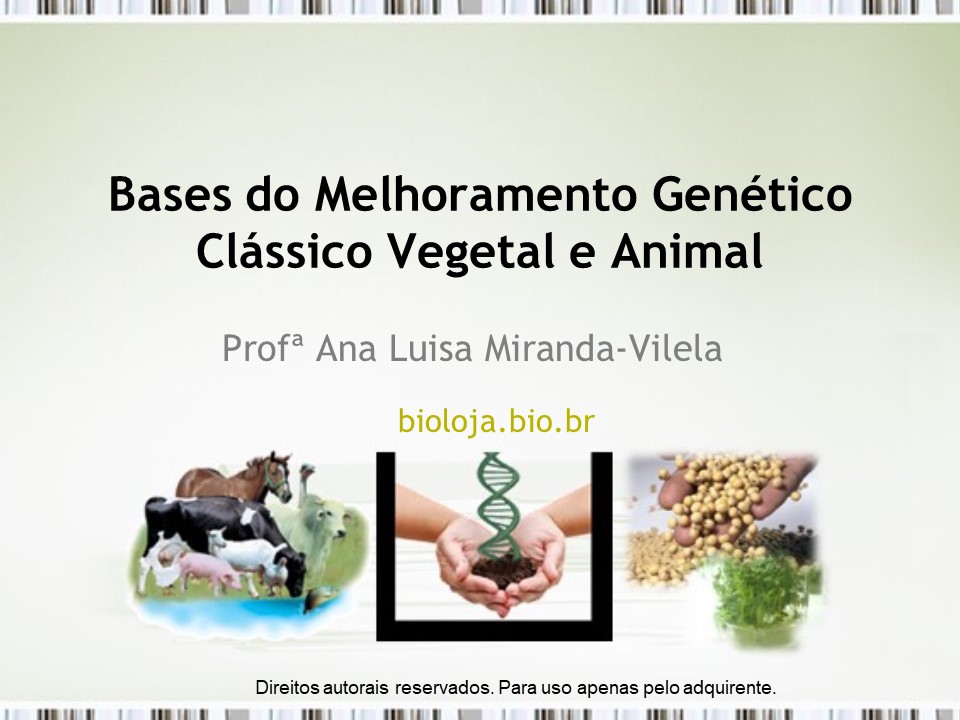 Bases do melhoramento genético clássico vegetal e animal slide 0