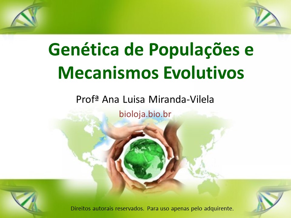 Genética de populações e mecanismos evolutivos slide 0