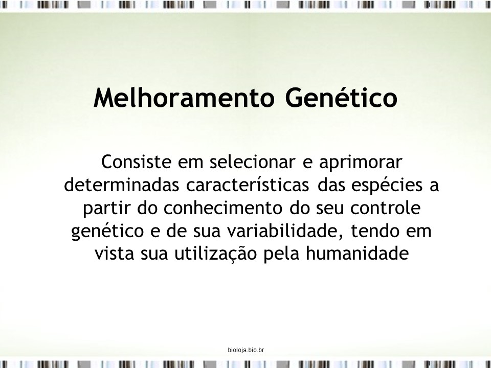Bases genéticas do melhoramento animal e vegetal slide 1