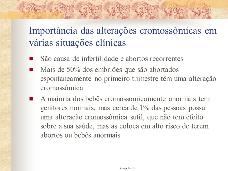 Alterações cromossômicas numéricas slide 3