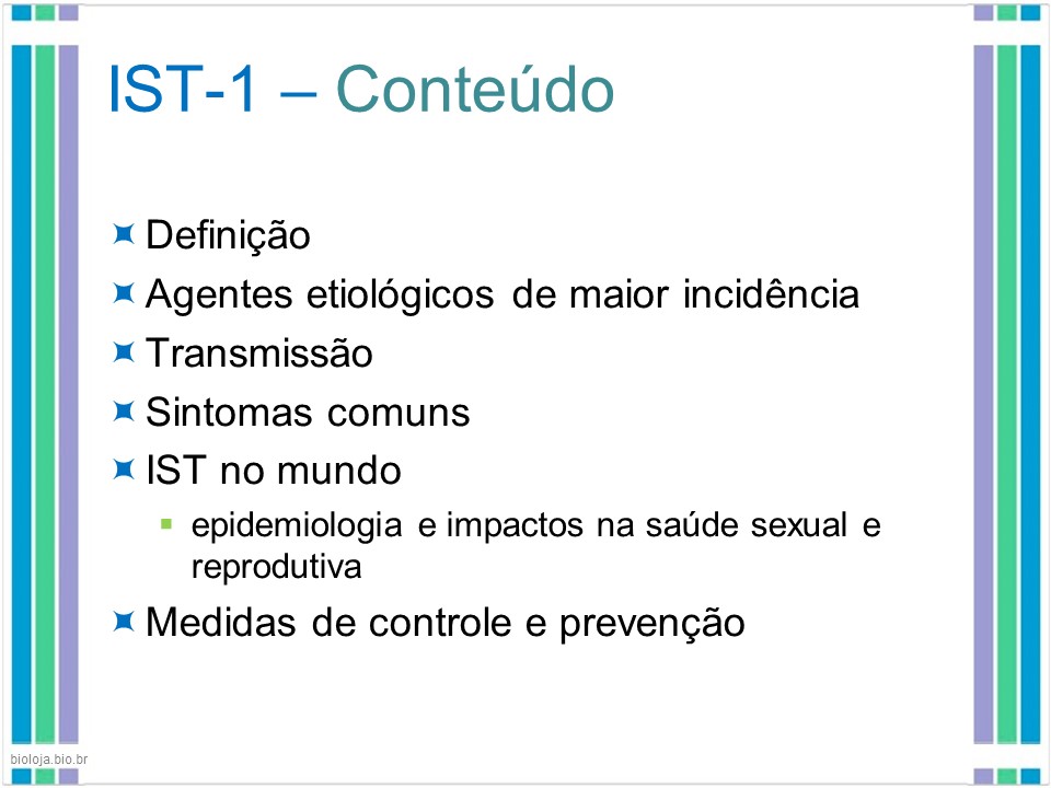 Infecções sexualmente transmissíveis 1 (IST-1) slide 1
