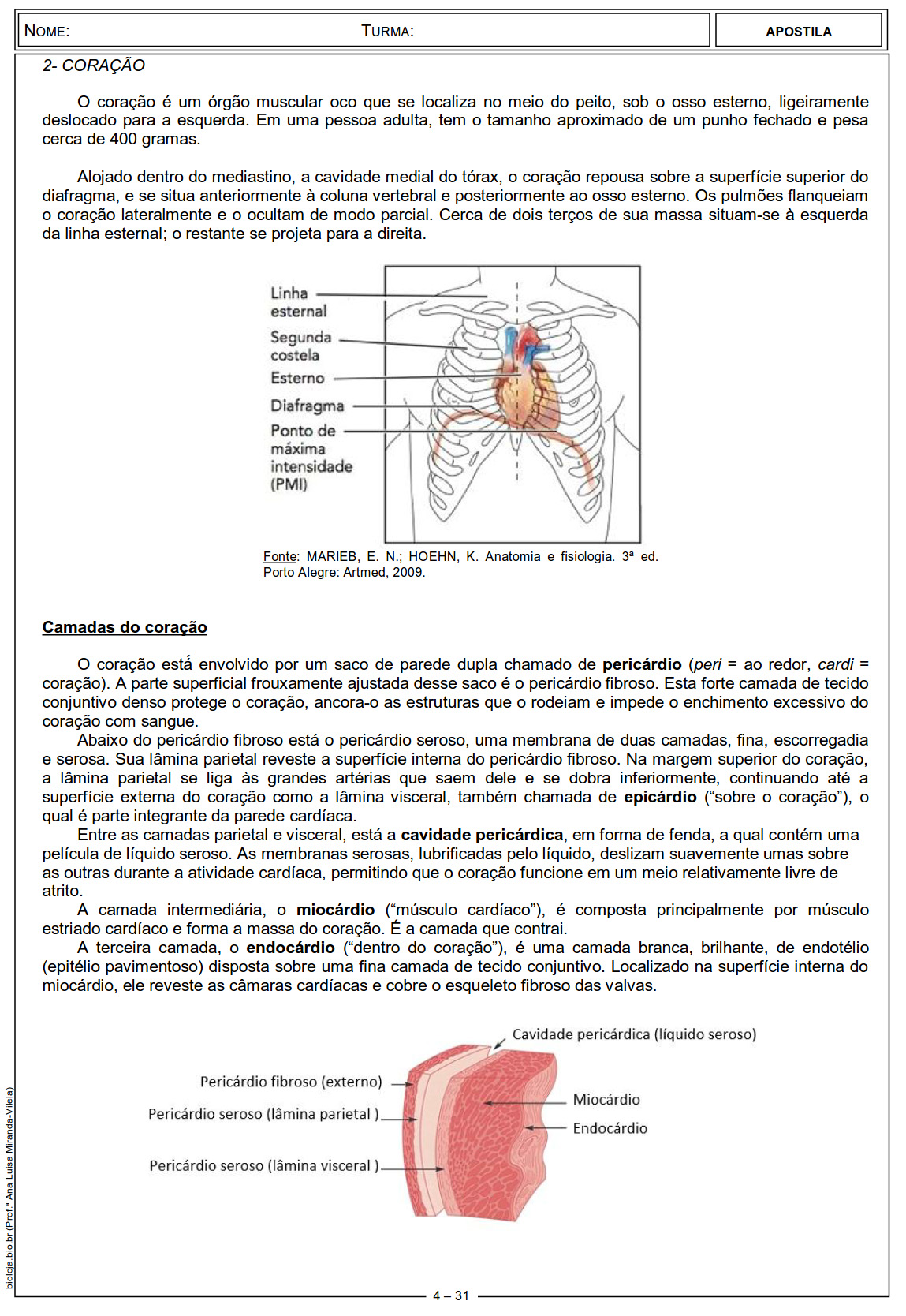 Apostila Fisiologia de órgãos e sistema I: sistema circulatório, sangue e coagulação sanguínea slide 4